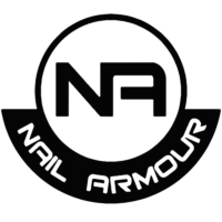 Nail Armour logo: black icon on a transparent background.