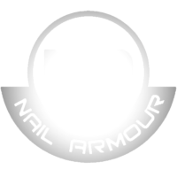 Shiny Nail Armour logo with transparent background